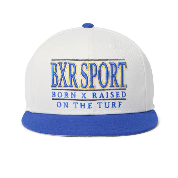 University Snapback (Cream w/ Blue)