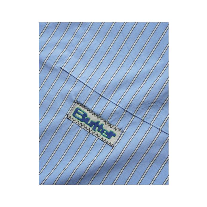 Vertical Stripe S/S Shirt (Sky Blue)