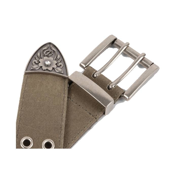 Waxed Canvas Belt (Brown/Olive)