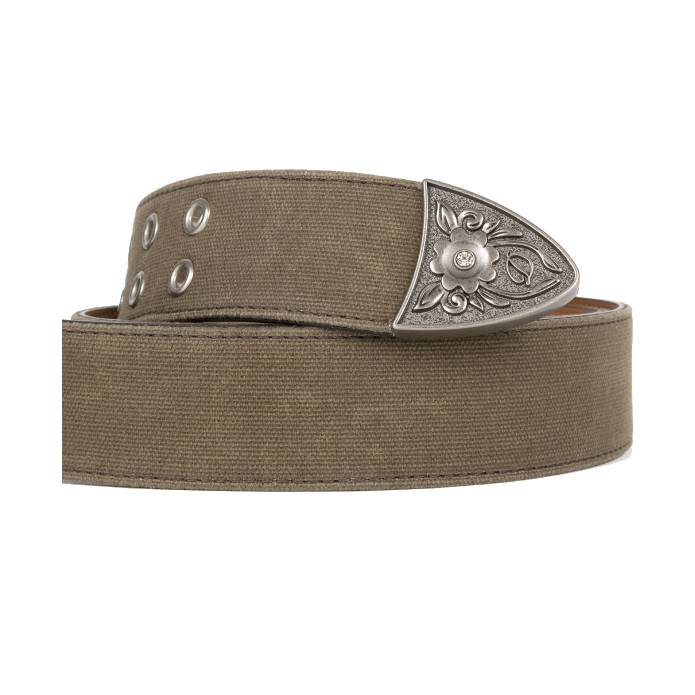 Waxed Canvas Belt (Brown/Olive)