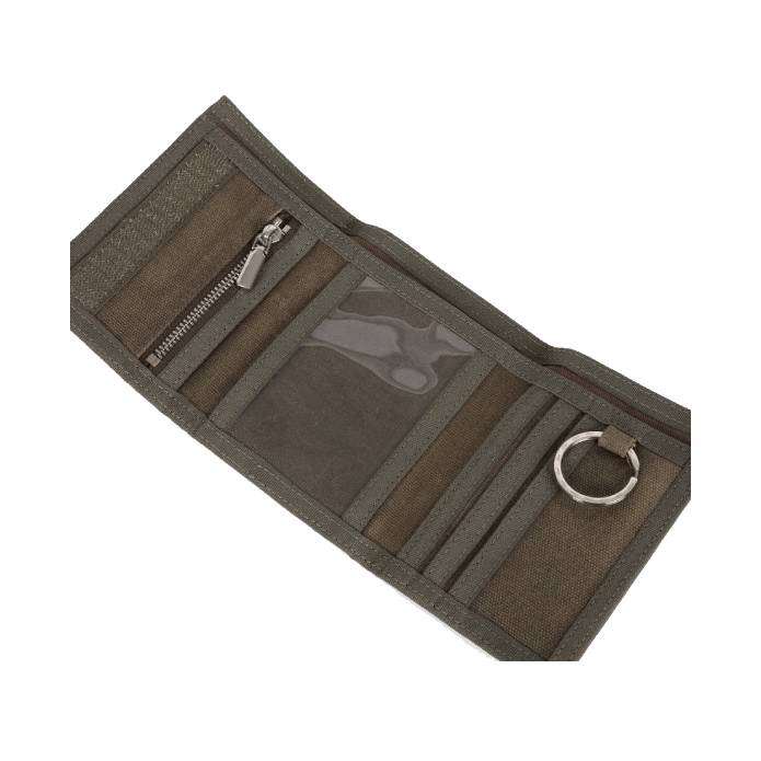 Waxed Velcro Wallet (Olive)
